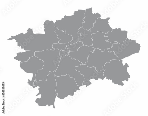 Prague administrative map