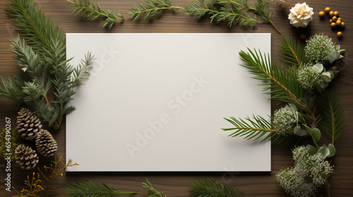 christmas frame with pine cones UHD wallpaper Stock Photographic Image