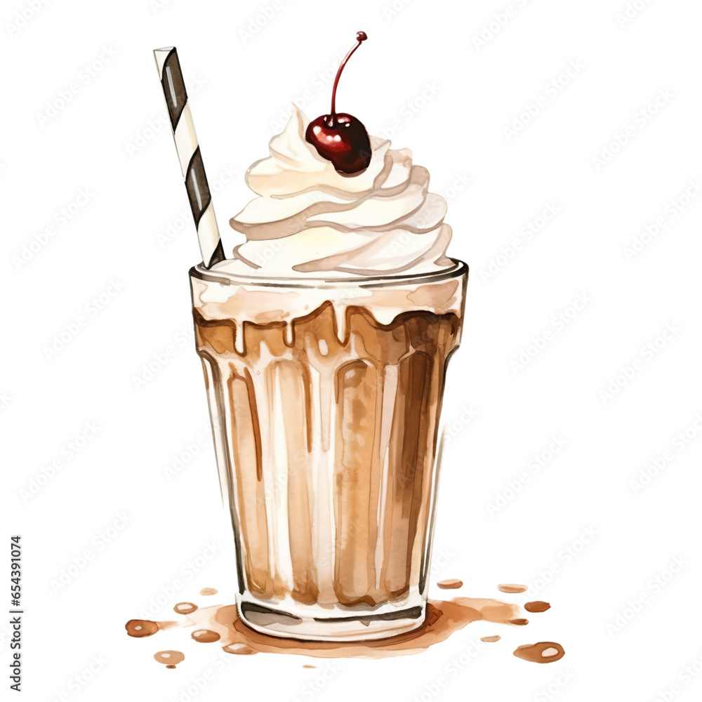 ice cream with cherry