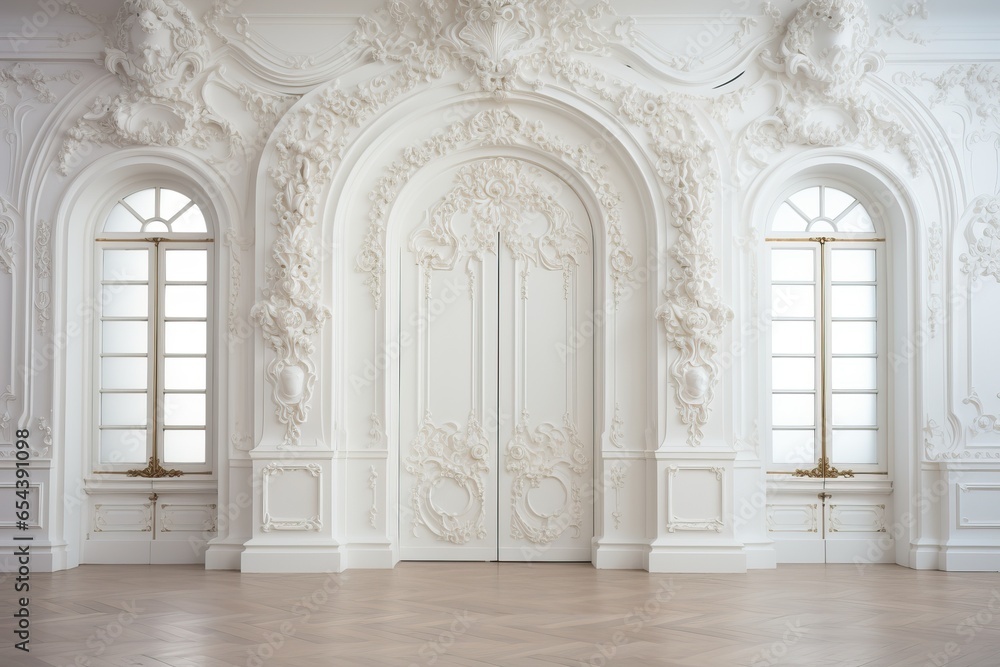 completely white elegant interior