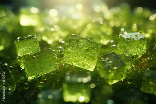 Green gel refreshing abstra...