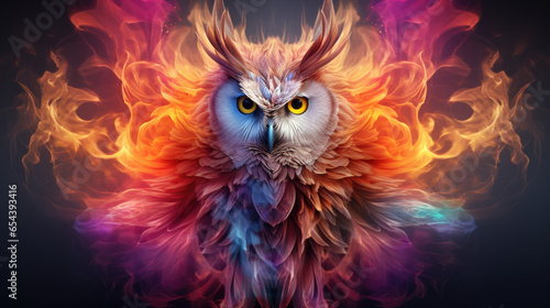 spirit animal cosmic owl shamanism witchcraft - by generative ai