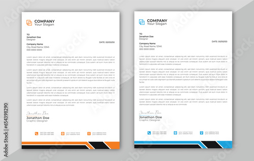 Modern Creative & Clean business style letterhead. Modern and minimalist Company business letterhead template.
Clean and professional corporate company business letterhead design. Letterhead design.