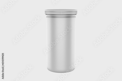 Wallpaper Mural pill or vitamin dietary supplement bottle, Medical drug plastic bottle isolated on white background. 3d illustration Torontodigital.ca