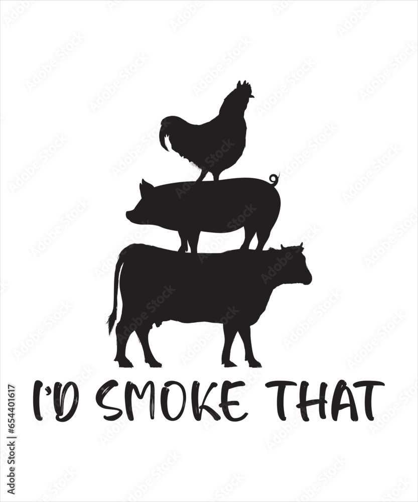 I'd smoke that BBQ t-shirt design