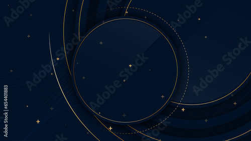 innovation dark blue background with luxury circle, astronomy graphic