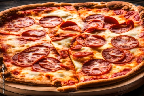 pizza isolated on white AI Generated 