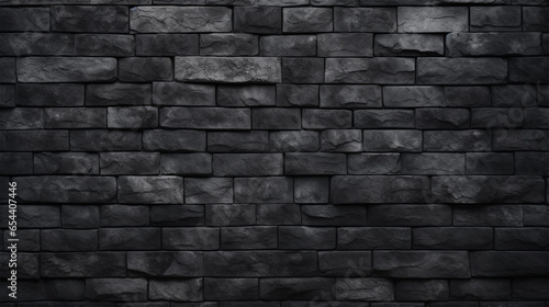 Abstract dark brick wall texture. Generative AI