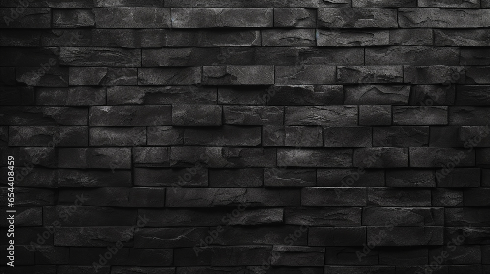 Abstract dark brick wall texture. Generative AI Abstract dark brick wall texture. Generative AI
