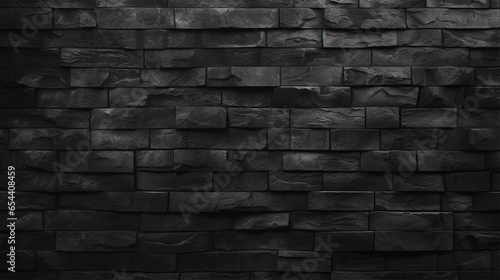 Abstract dark brick wall texture. Generative AI