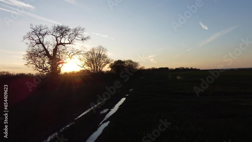 Lighthorne woods drone shot