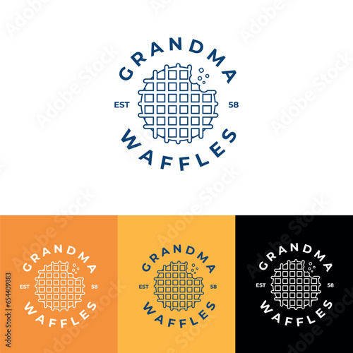 Logo waffles for establishment or business