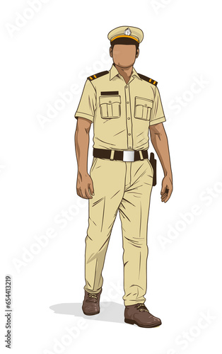 Indian policeman in uniform