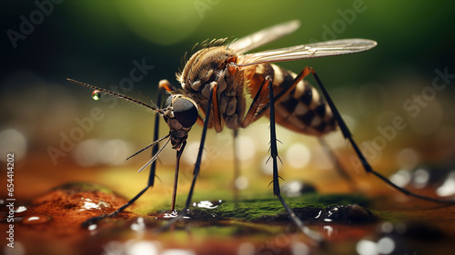 Captivating Mosquito Close-Ups. Generative AI