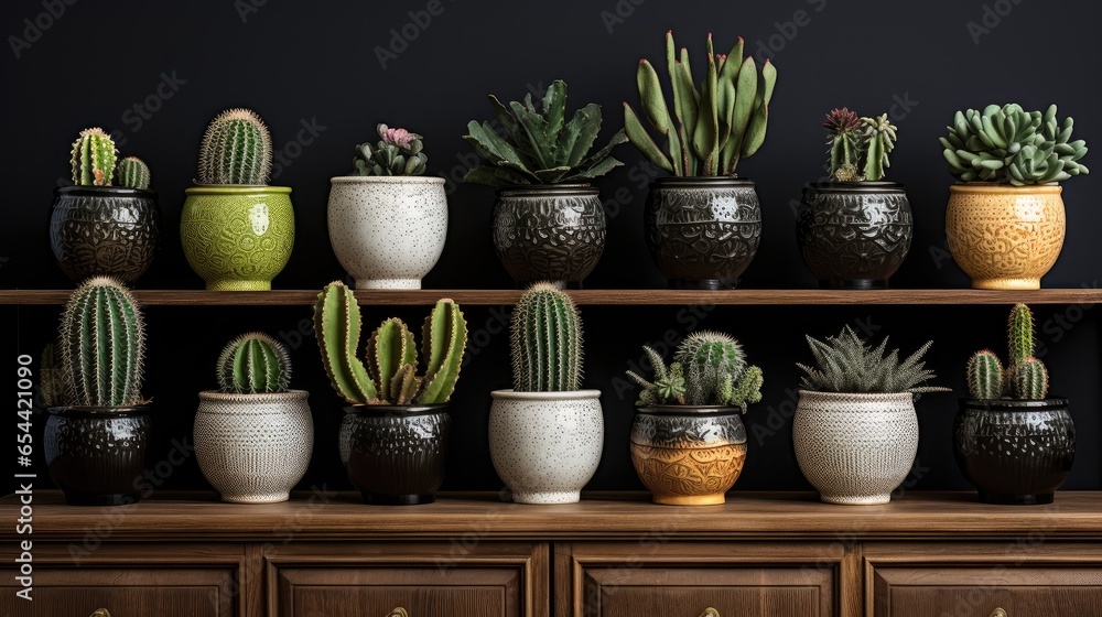 Transform your living space with our stylish cactus and succulent plants in decorative pots. Add a touch of greenery to your home's interior design