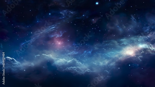 Starry Night: A Celestial Symphony of Stars, Nebulae, and Galaxies in the Vast Universe
