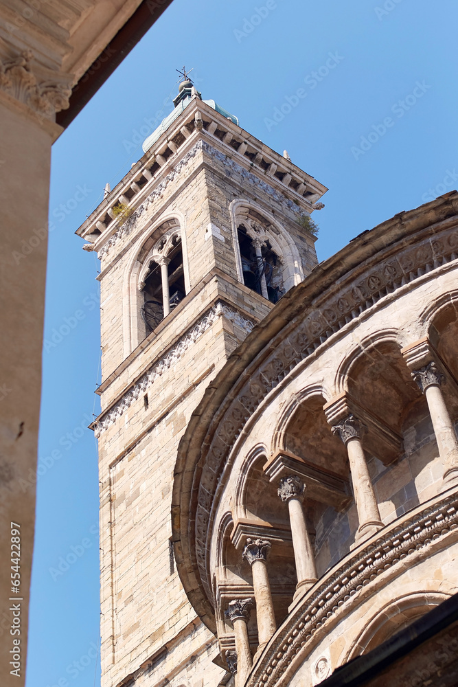 Bergamo, Italy. Details of Basilica of Santa Maria Maggiore