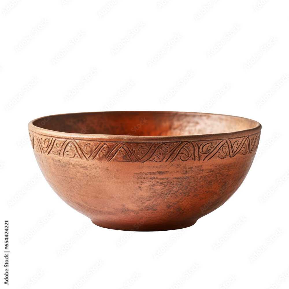 Clay bowl isolated on transparent background Clay bowl isolated on transparent background