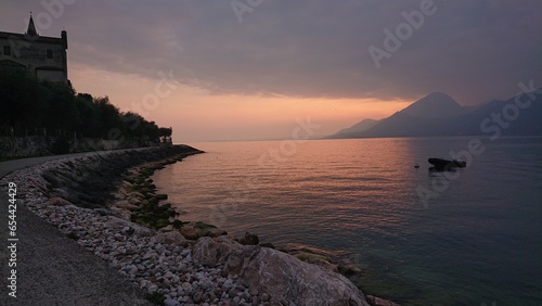 sunset over Gardasee