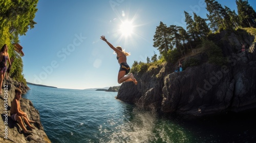 Summer Fun Cliff Jumping