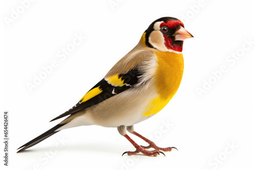 Royal finch bird on a white background