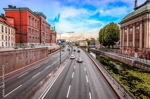 Street view of Stockholm, Sweden.