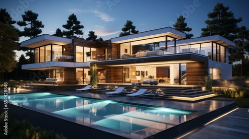 Modern architectural wonder home with sleek lines. © Royal Ability