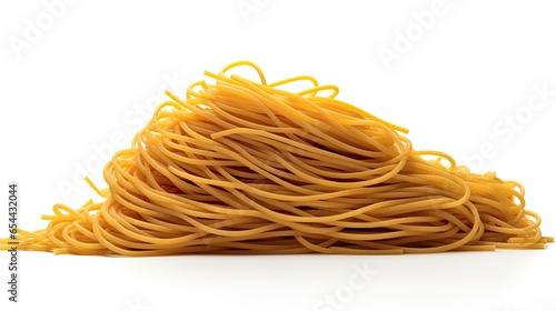 italian pasta tagliatelle on white isolated background photo