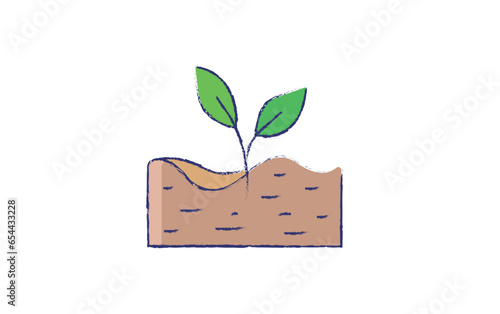 Fertile Soil hand drawn illustration 