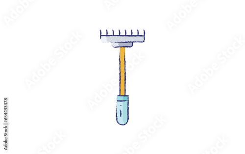 Rake hand drawn illustration 