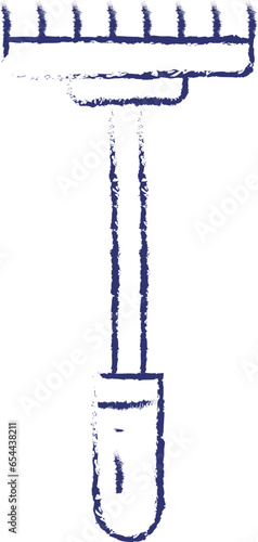 Rake hand drawn illustration 