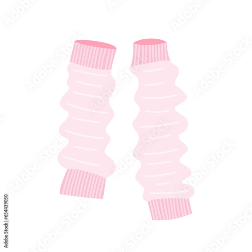 Vector knit leg warmers socks illustration