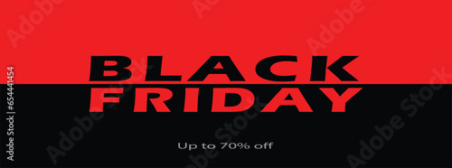 Black friday sale banner.Modern Minimal design with Black and red typography.Template for Promotion,advertising,web and social psot.Vector design