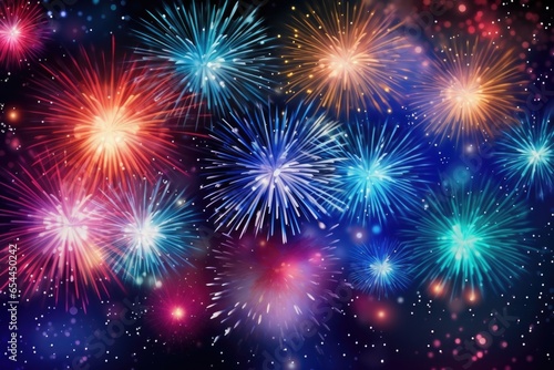 Vibrant fireworks backdrop for celebration