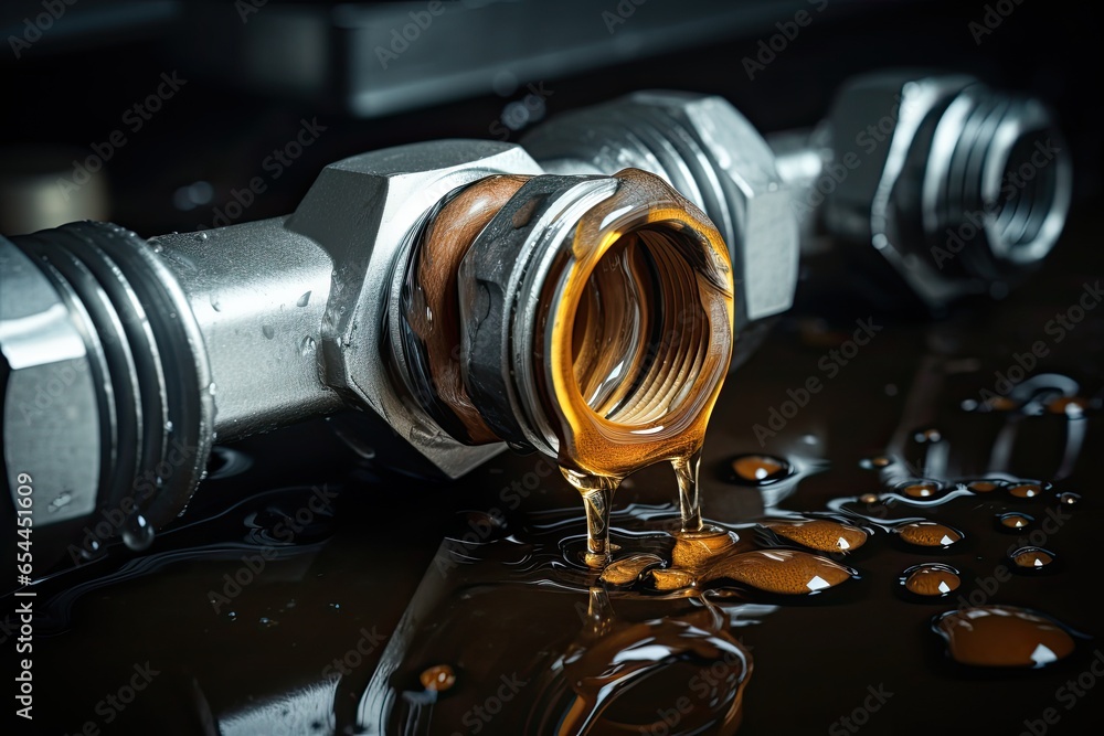 Water leaking from the valve of the radiator tube Stock Illustration ...
