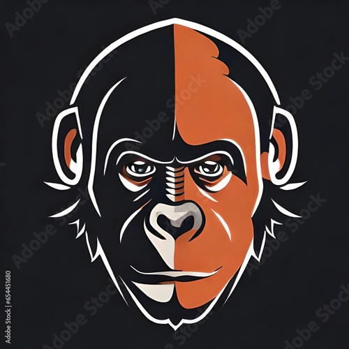 Gorilla head vector