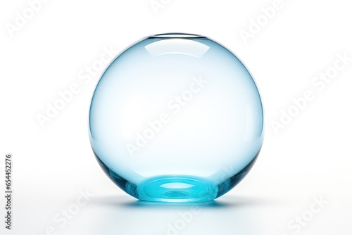 White background glass ball isolated