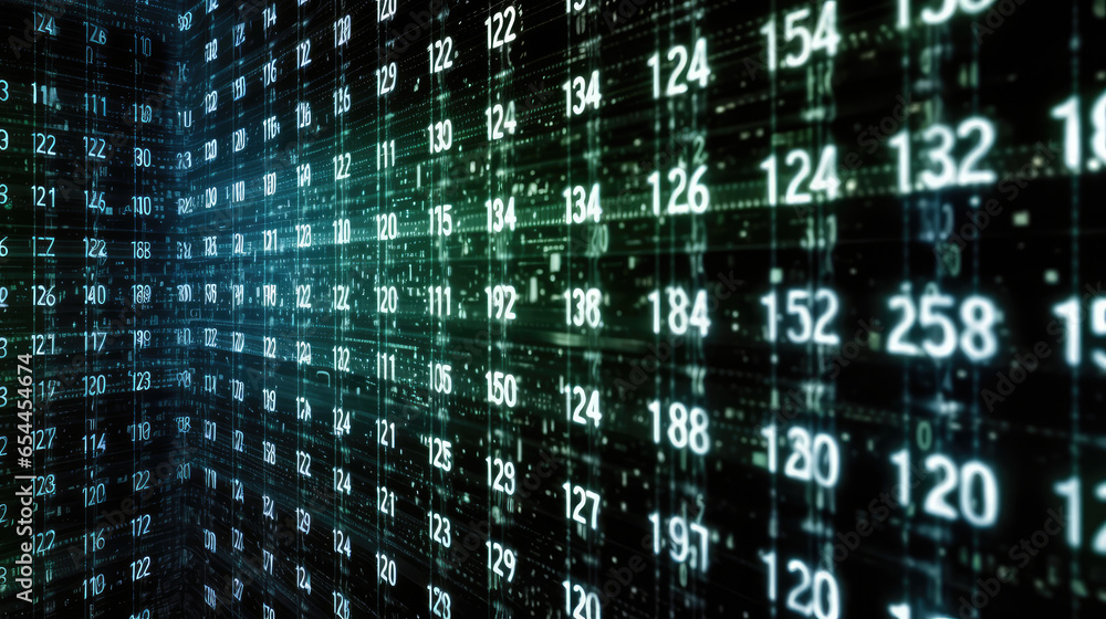 Bits and bytes on a dark background. binary code. Bits and bytes on a dark background. binary code.