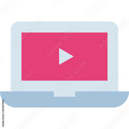 Laptop icon on transparent background