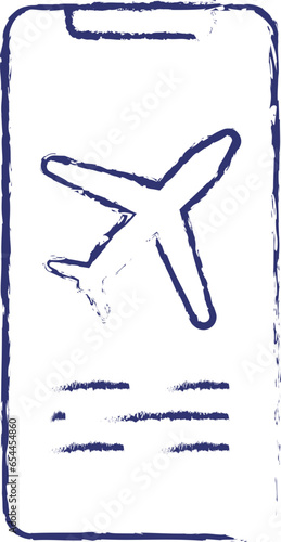 Mobile Flight hand drawn illustration