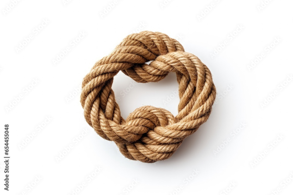 White isolated rope knot White isolated rope knot