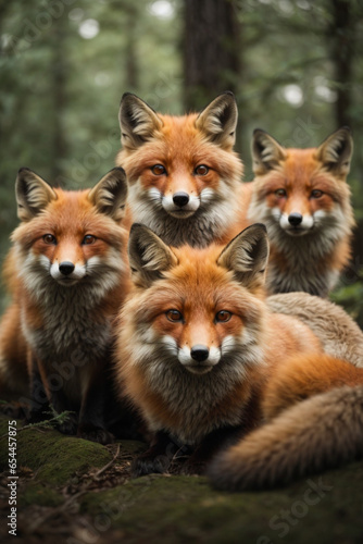 Wallpaper Mural Los cuatro zorros Torontodigital.ca