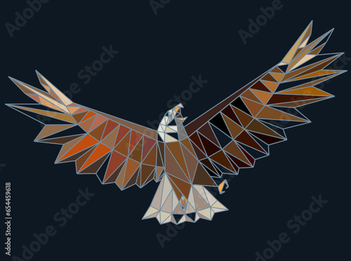 Eagle polygonal illustration vector, Gift card using element design, eagle polygonal content, business card using element eagle.