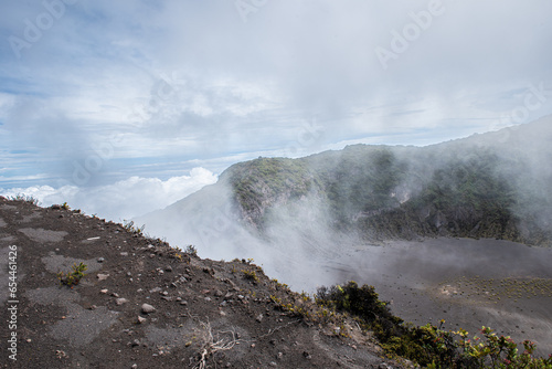 The Irazu volcano, Costa Rica, and its three craters