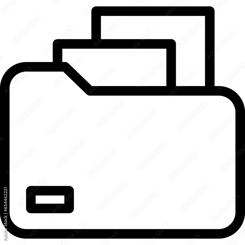 Folder icon on transparent background