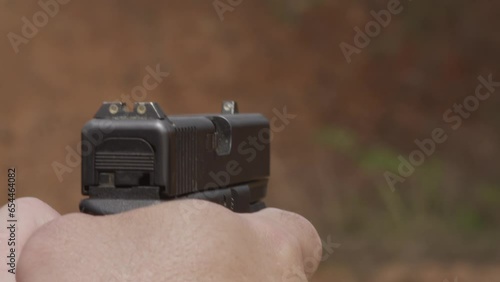 Handgun Fired Shot Multiple Times