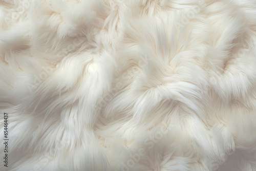 White sheepskin textile plaid viewed from above Cozy and warm backdrop