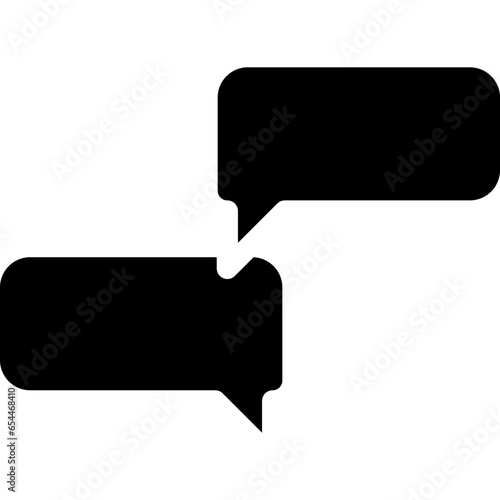 Chat icon on transparent background