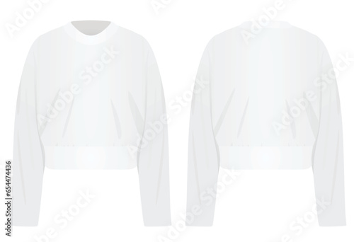 Long sleeve sweater. vector illustration