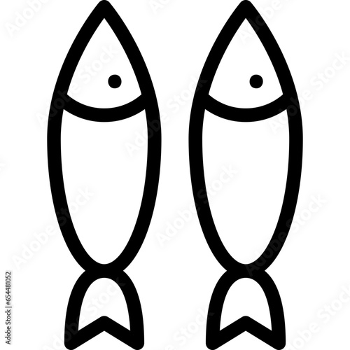 Fishes icon on transparent background